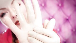 ASMR fetish clip: latex gloves fetish and oil - great soundings and close ups (Arya Grander) POV - 6 image